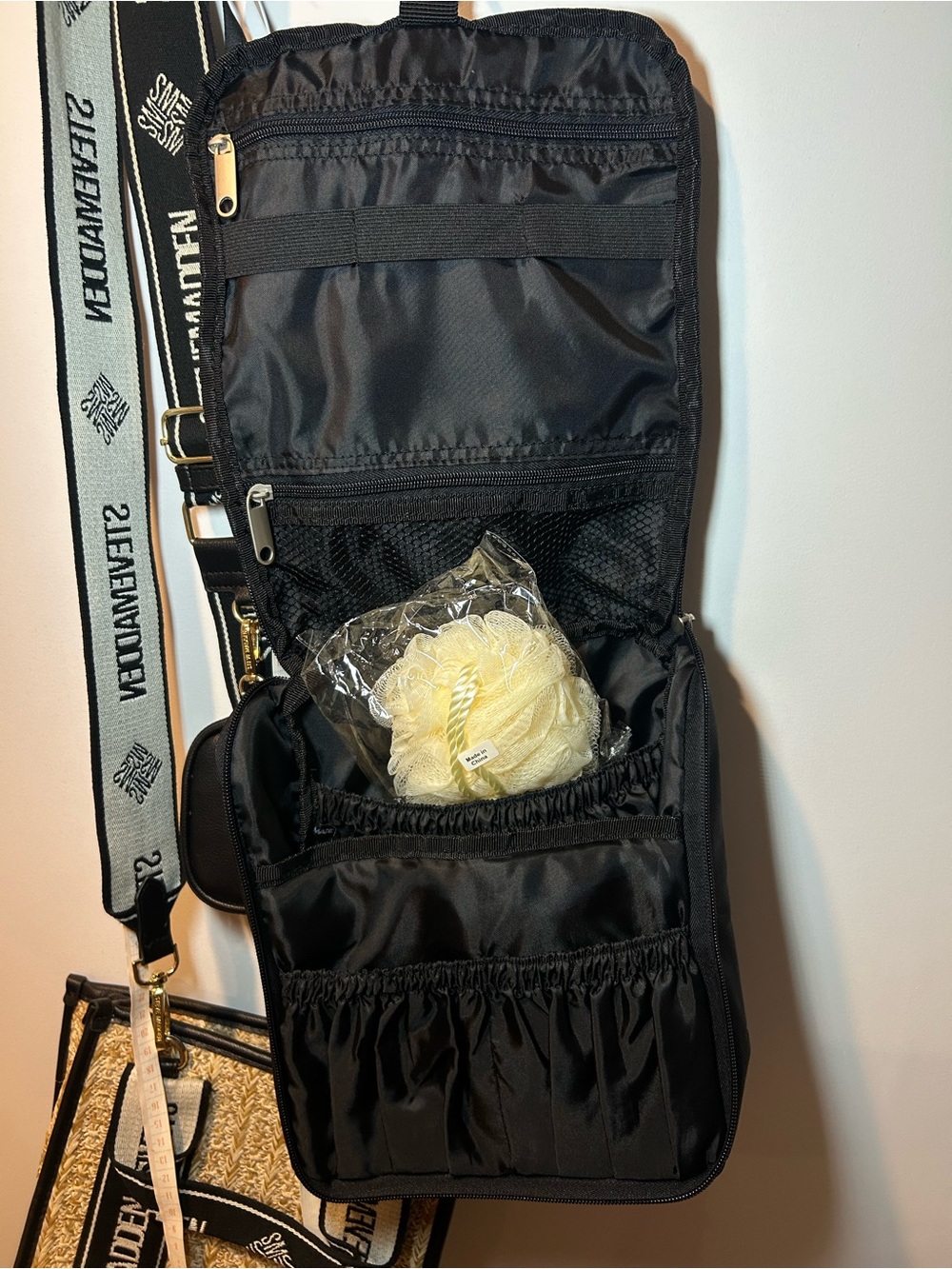 Black Women's Travel Crossbody Organizer Bag